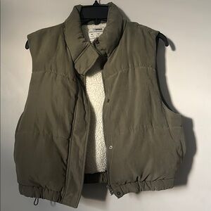Olive Green Puffer Vest